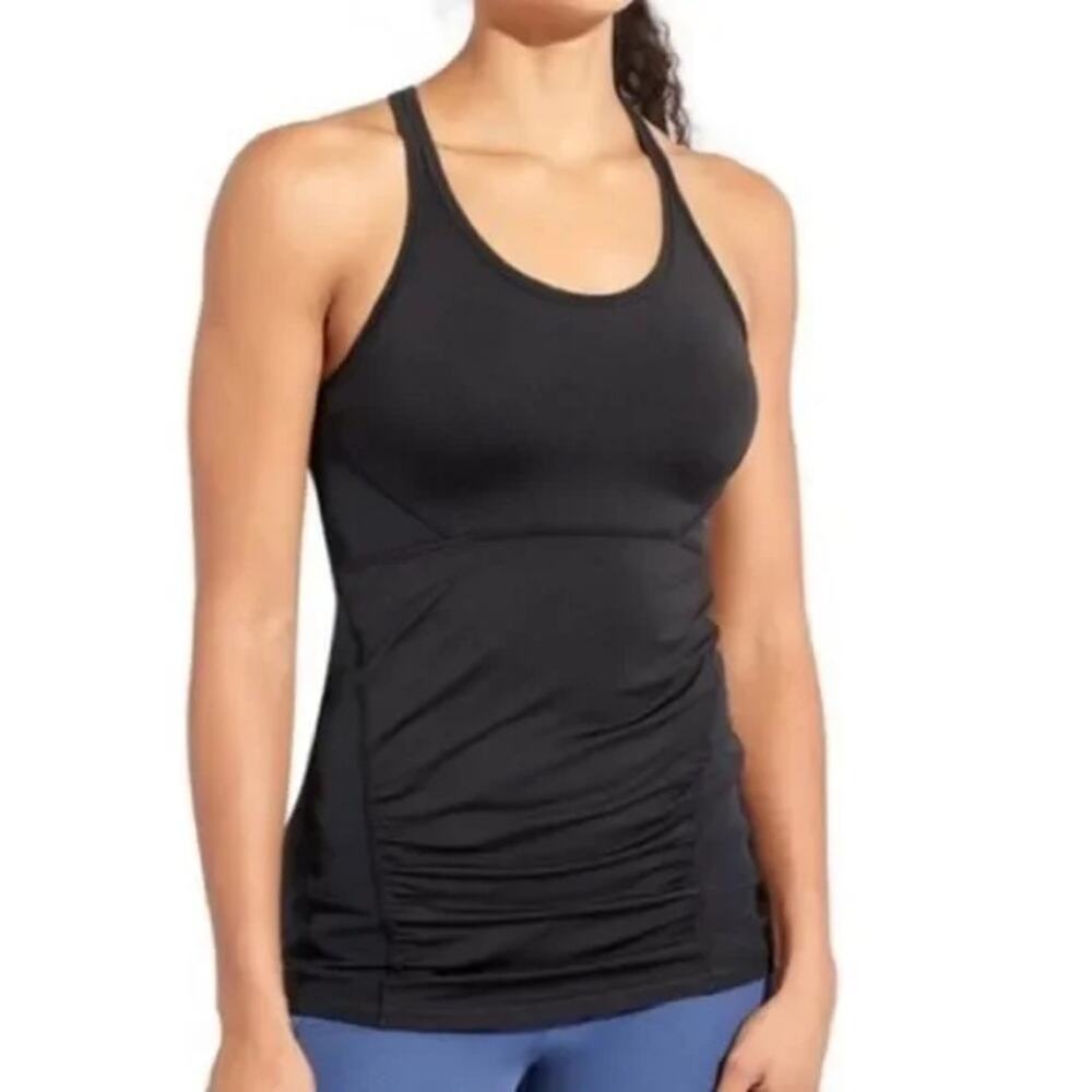 Athleta Black Stealth Mesh Racerback Athletic Tank Top Size Small